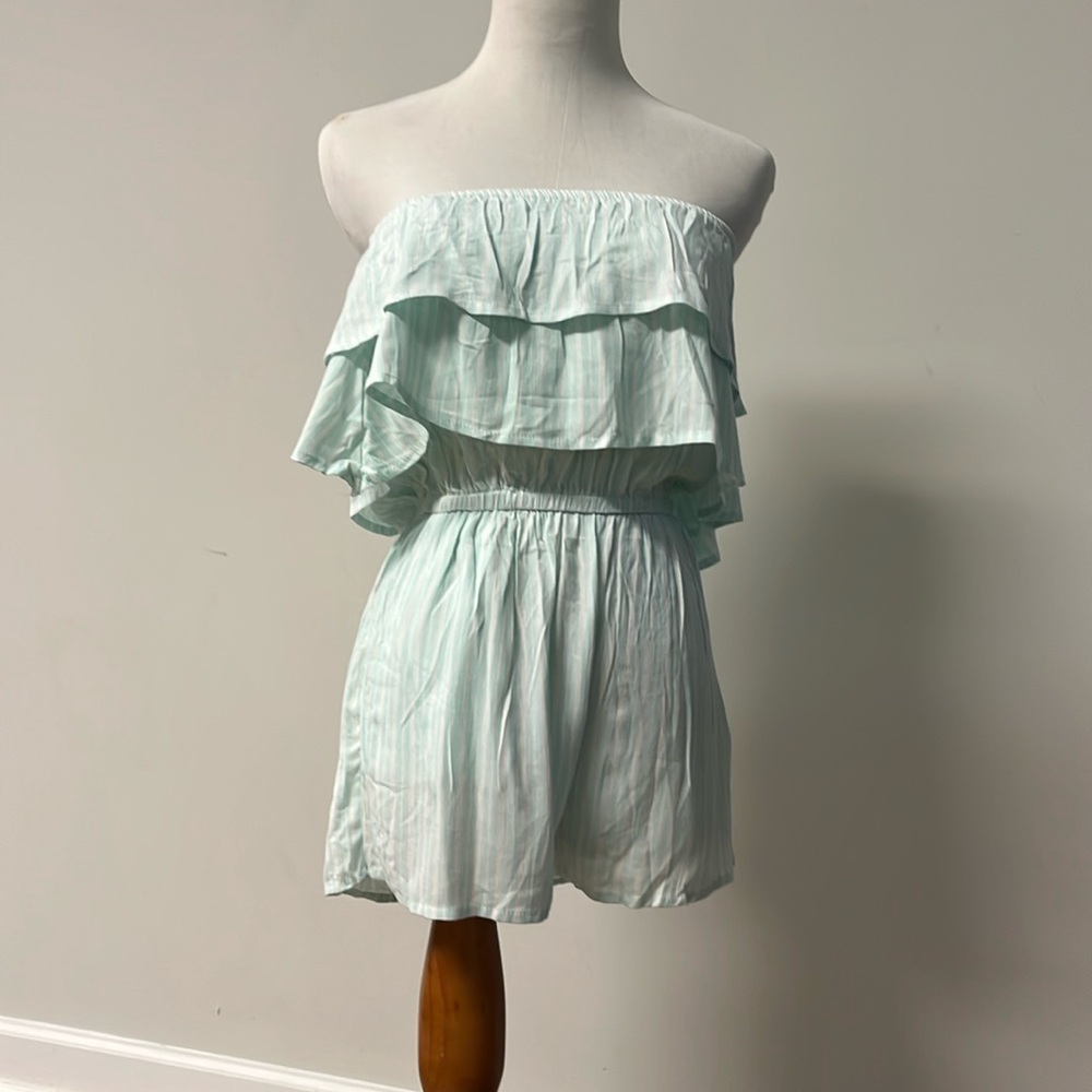 Mint Body Glove Green Off-Shoulder Ruffled Jumpsuit